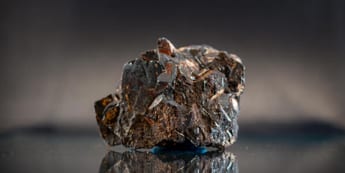 A rough specimen of wolframite, the principal ore of tungsten.